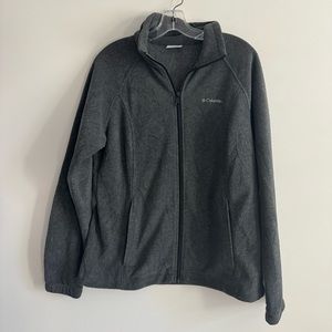 Columbia Fleece Women’s Zip Up Jacket Gray Large L